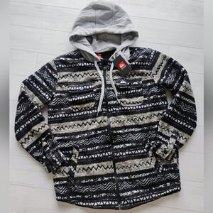 QUIKSILVER NEW Super Swell Fleece Hooded Zip Up Jacket